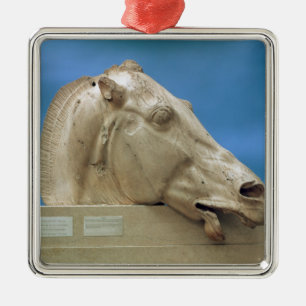 Hoofd van een van de paarden van Selene Metalen Ornament
