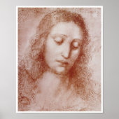 Hoofd van een vrouw, Leonardo da Vinci, 1510 Poster (Voorkant)