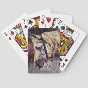 Hoofd van een wit paard (door Giovanni Boldini) Pokerkaarten