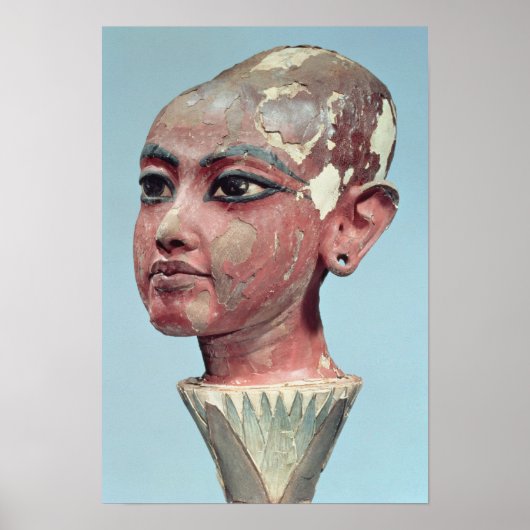 Hoofd van het kind dat koning Tutankhamun aan het  Poster (Voorkant)
