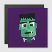 Hoofd van het Monster van Frankenstein Magnetische Uitnodiging (Voorkant / Achterkant)