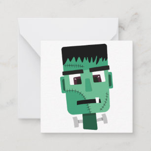 Hoofd van het Monster van Frankenstein Notitiekaartje
