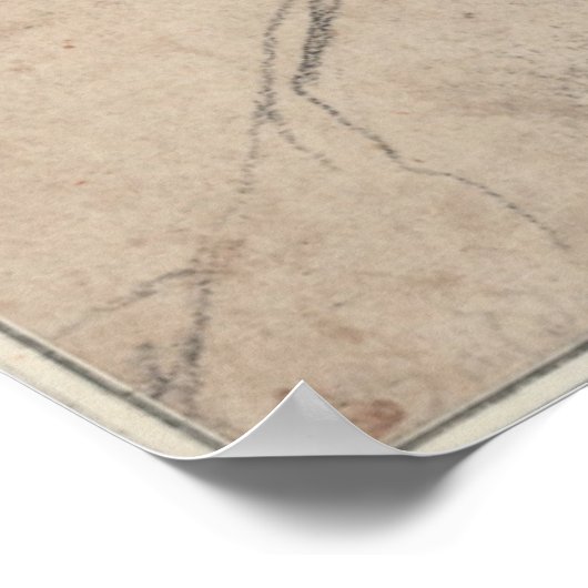 Hoofd van het Oude Man (Saturnus) van Durer Poster (Hoek)