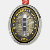 Hoofd van het strafregister Drie CW3 Metalen Ornament (Links)