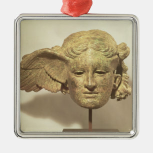 Hoofd van Hypnos of Slaapstand Metalen Ornament