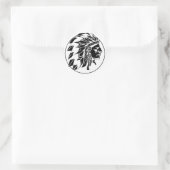 Hoofd van India Ronde Sticker (Tas)