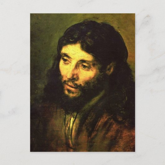 Hoofd van Jezus door Rembrandt Briefkaart (Voorkant)
