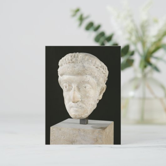 Hoofd van keizer Theodosius II Briefkaart (Staand voorkant)