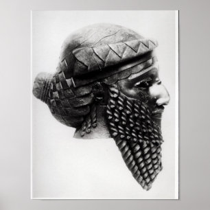 Hoofd van Sargon I 2400-2200 BC Poster