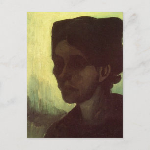 Hoofd van Young Peasant Woman door Vincent van Gog Briefkaart