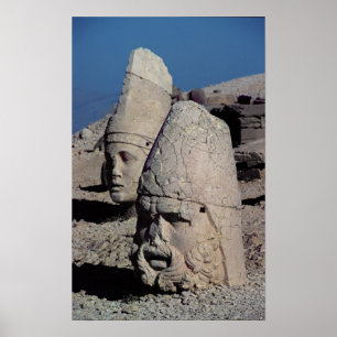 Hoofd van Zeus-Oromandes en godin Poster