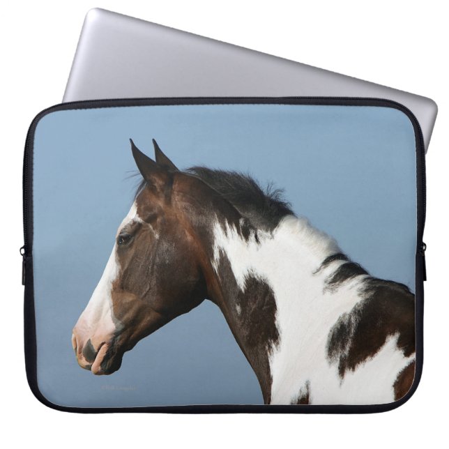Hoofd verf paard 1 laptop sleeve (Voorkant)