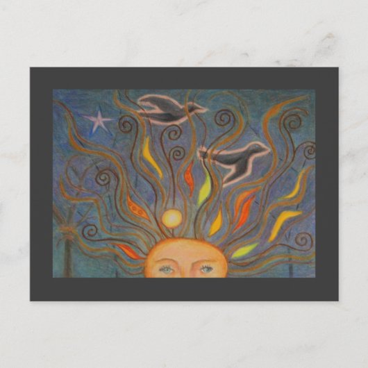 Hoofd vol Herfst Briefkaart (Voorkant)