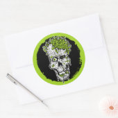 Hoofd Vol Wormen ronde sticker (Envelop)