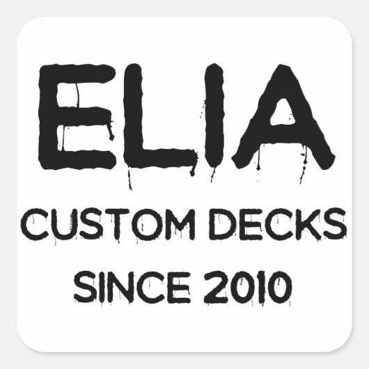 Hoofd witte logo vierkante sticker (Voorkant)