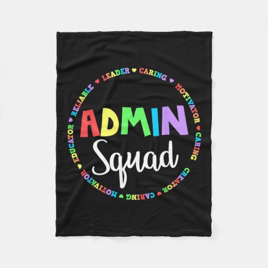 Hoofdbemanningsadministrateur van de Squad School  Fleece Deken (Voorkant)