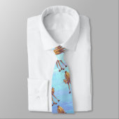 Hoofden en kwartels Camel Pattern op Blue Stropdas (Gebonden)