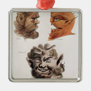 Hoofden van de boze demonen metalen ornament
