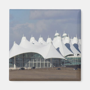 Hoofdgebouw van Denver International Airport Magneet
