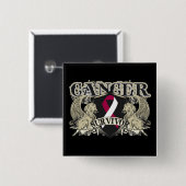 Hoofdhalskanker Overlevende Mannen Heraldry Vierkante Button 5,1 Cm (Voorkant /achterkant)