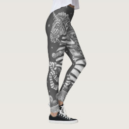 HOOFDHORSEMAN CLOWN, HALLOEEN ZEBRA LEGGINGS