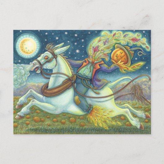 HOOFDHORSEMAN SCHERM OP WITTE MULE FEESTDAGENKAART (Voorkant)