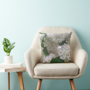 Hoofdkussen - Witte Hydrangea hortensia Kussen