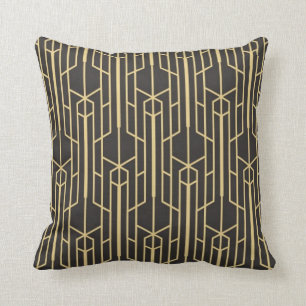 Hoofdkussen - Zwart Gouden Art deco Kussen