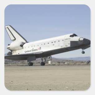 Hoofdlandingsgestel van de Space Shuttle Endeavor Vierkante Sticker