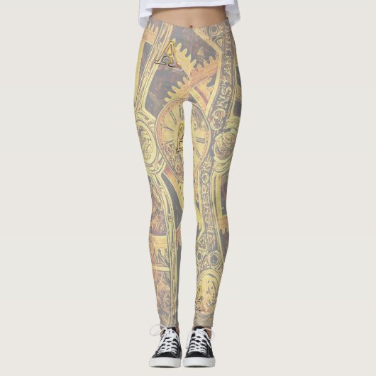 Hoofdletter A van het alfabet-monogram Leggings (Voorkant)