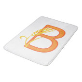 Hoofdletter B bloemenmonogram Badmat (Gekanteld)