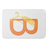 Hoofdletter B bloemenmonogram Badmat (Voorkant)