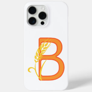 Hoofdletter B bloemenmonogram iPhone 15 Pro Max Hoesje