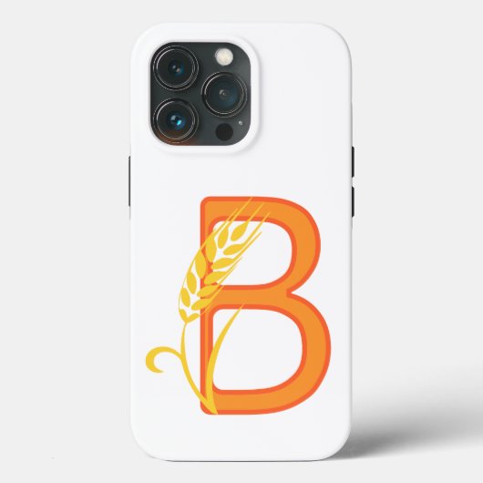 Hoofdletter B bloemenmonogram Case-Mate iPhone Case (Achterkant)