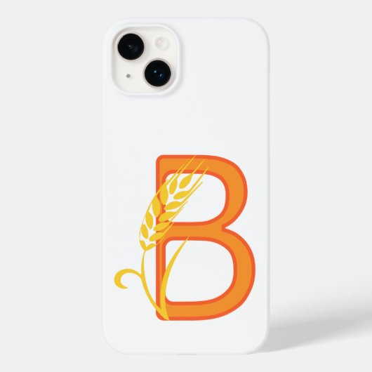 Hoofdletter B bloemenmonogram Case-Mate iPhone Case (Achterkant)