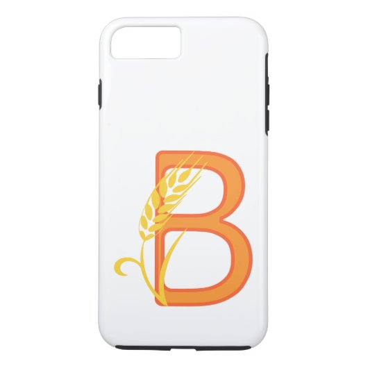 Hoofdletter B bloemenmonogram Case-Mate iPhone Case (Achterkant)