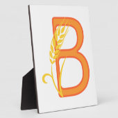 Hoofdletter B bloemenmonogram Fotoplaat (Zijkant)