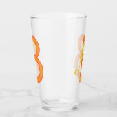 Hoofdletter B bloemenmonogram Glas (Rechts)