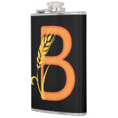 Hoofdletter B bloemenmonogram Heupfles (Links)