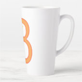 Hoofdletter B bloemenmonogram Latte Mok (Rechts)