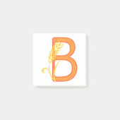 Hoofdletter B bloemenmonogram Post-it® Notes (Voorkant)