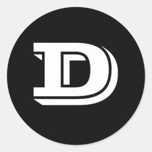 Hoofdletter D Grote Rondtrekkers van Janz Ronde Sticker