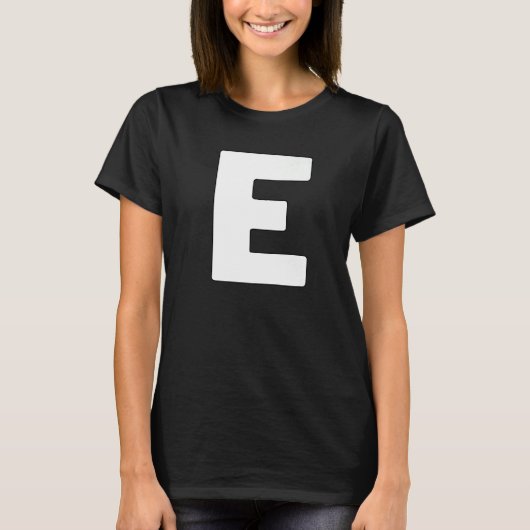Hoofdletter E Matching Group Letters Alphabet C T-shirt (Voorkant)