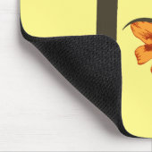 Hoofdletter H bloemenmonogram Muismat (Hoek)