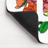 Hoofdletter L bloemenmonogram Muismat (Hoek)