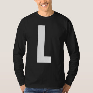 Hoofdletter L Monogram Anton Lettertype Initiaal A T-shirt