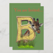 Hoofdletter Monogram -letter B Kaart (Voorkant / Achterkant)