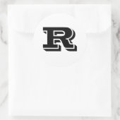 Hoofdletter R Grote Rondtrekkers van Janz Ronde Sticker (Tas)