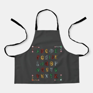 Hoofdletters A tot Z Halloween ABC Alfabet Schort