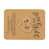 Hoofdletters op eikenboom sparen de datum magneet (Horizontaal)